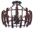 Lakewood 4 Light Semiflush Matt Black/Painted Wood